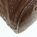 BVLGARI Hand Bag Leather Brown Auth bs11381-9