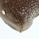 BVLGARI Hand Bag Leather Brown Auth bs11381-17