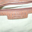 BVLGARI Hand Bag Leather Brown Auth bs11381-11