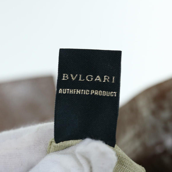 BVLGARI Hand Bag Leather Brown Auth bs11381