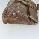 BVLGARI Hand Bag Leather Brown Auth bs11381-4