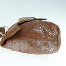 BVLGARI Hand Bag Leather Brown Auth bs11381-6