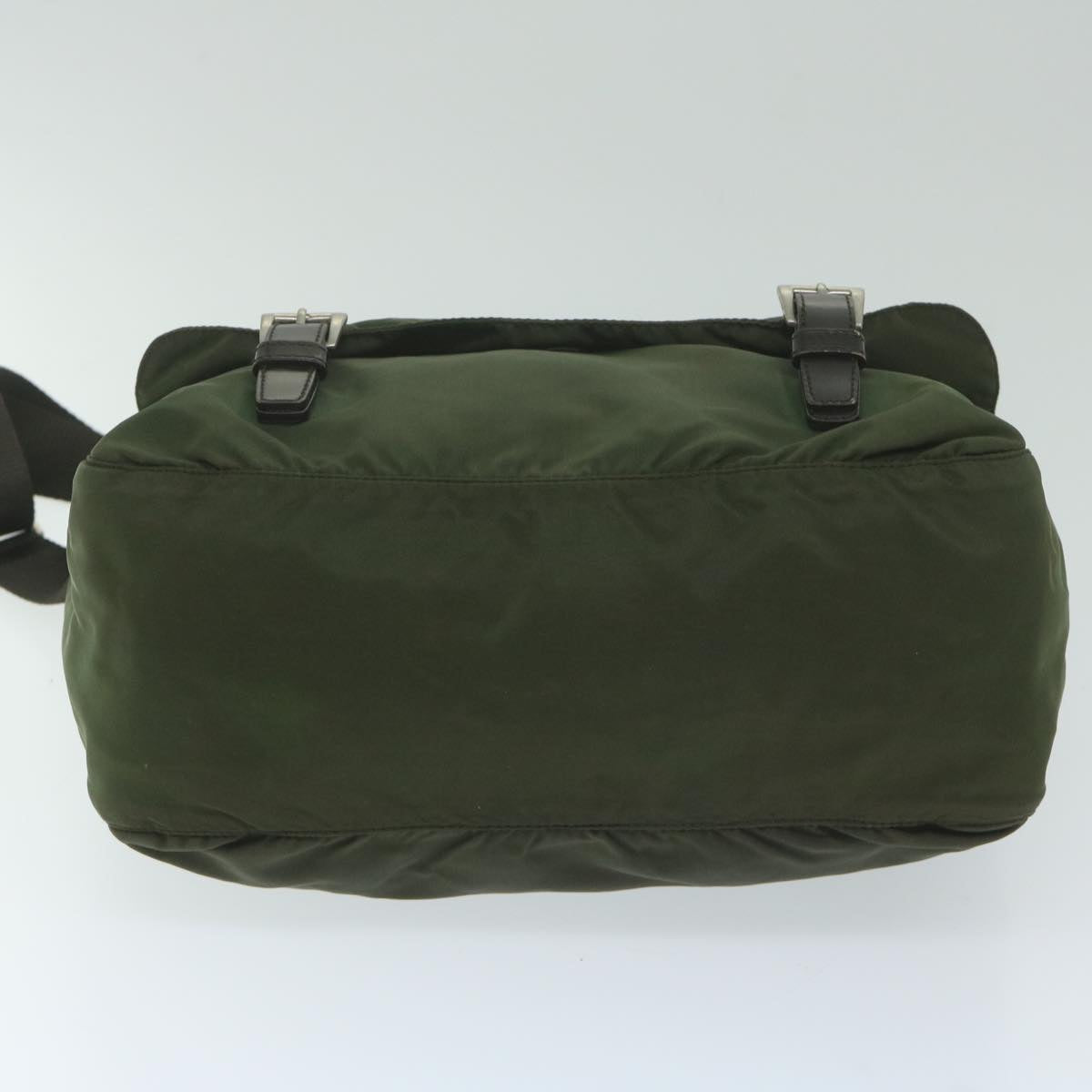 PRADA Shoulder Bag Nylon Green Auth bs11395