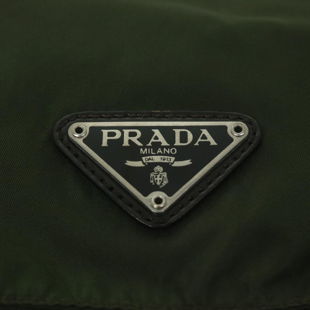 PRADA Shoulder Bag Nylon Green Auth bs11395