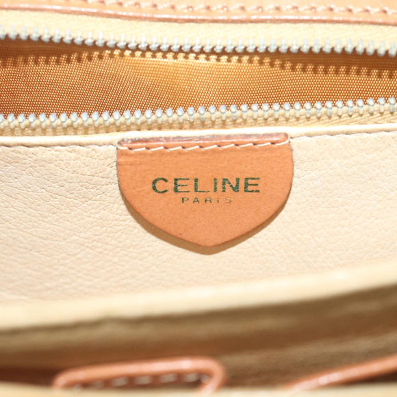 CELINE Macadam Canvas Hand Bag Beige Auth bs11411