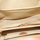 CELINE Macadam Canvas Hand Bag Beige Auth bs11411-19