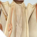 CELINE Macadam Canvas Hand Bag Beige Auth bs11411-22