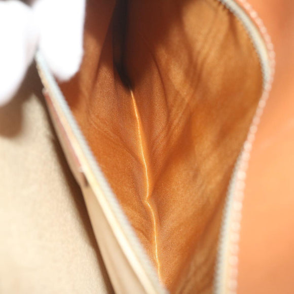 CELINE Macadam Canvas Hand Bag Beige Auth bs11411