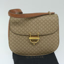 CELINE Macadam Canvas Hand Bag Beige Auth bs11411-25