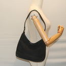 GUCCI Shoulder Bag Canvas Black Auth bs11422-22