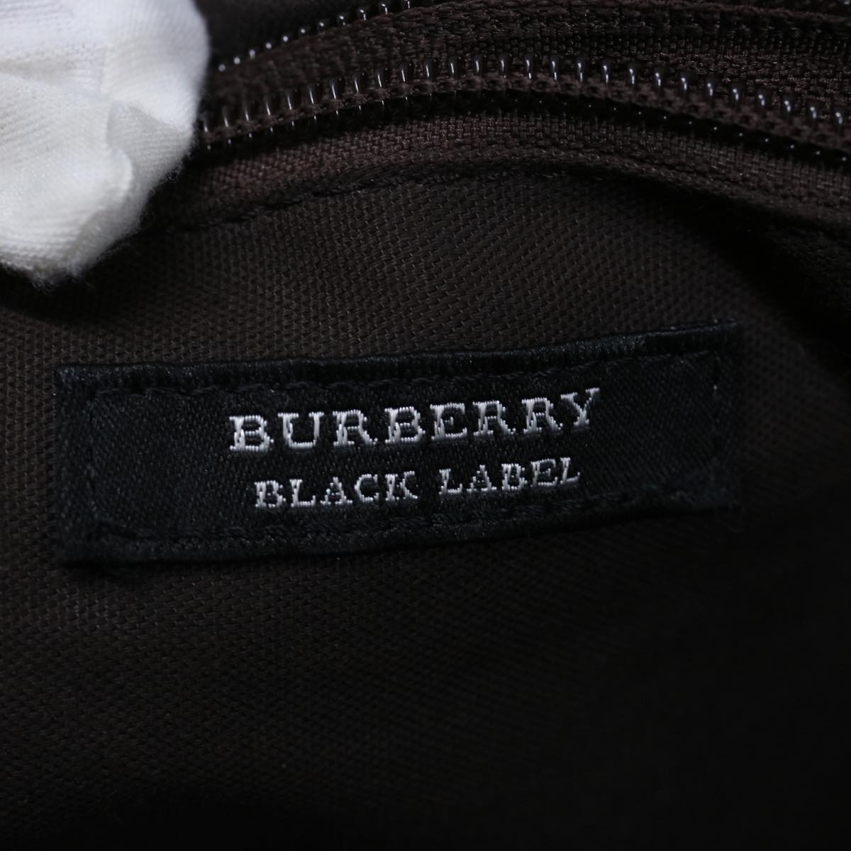 BURBERRY Black label Shoulder Bag Canvas Orange Auth bs11428