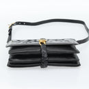 CELINE Shoulder Bag Patent leather Black Auth bs11429-14