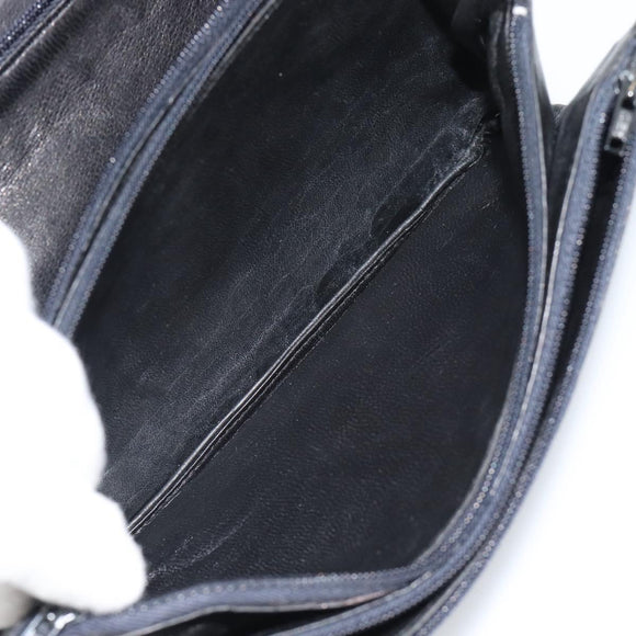 CELINE Shoulder Bag Patent leather Black Auth bs11429