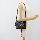 CELINE Shoulder Bag Patent leather Black Auth bs11429-25