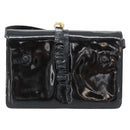 CELINE Shoulder Bag Patent leather Black Auth bs11429-2