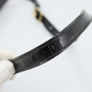 CELINE Shoulder Bag Patent leather Black Auth bs11429-8