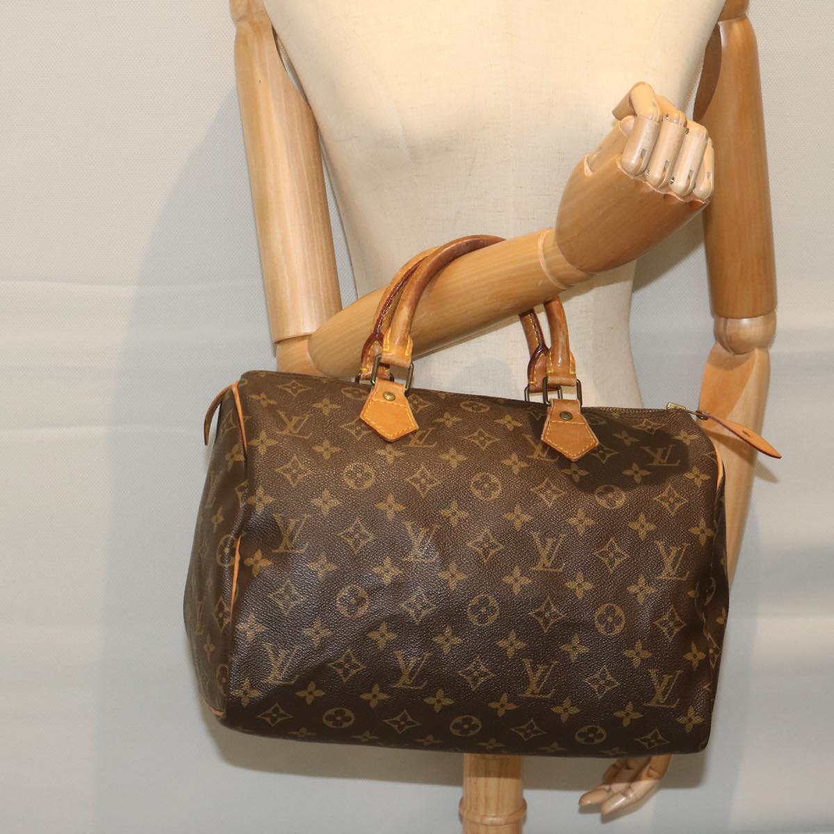 LOUIS VUITTON Monogram Speedy 30 Hand Bag M41526 LV Auth bs11443