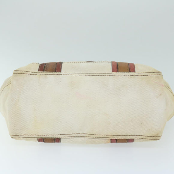 BURBERRY Blue Label Tote Bag Canvas Beige Auth bs11502