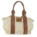 BURBERRY Blue Label Tote Bag Canvas Beige Auth bs11502-13