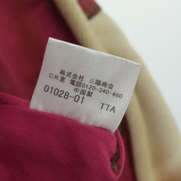 BURBERRY Blue Label Tote Bag Canvas Beige Auth bs11502