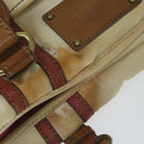 BURBERRY Blue Label Tote Bag Canvas Beige Auth bs11502-7