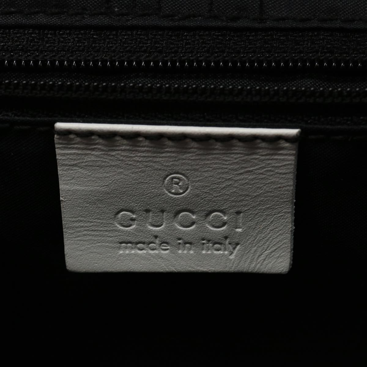 GUCCI Jackie Shoulder Bag Canvas White Auth bs11537