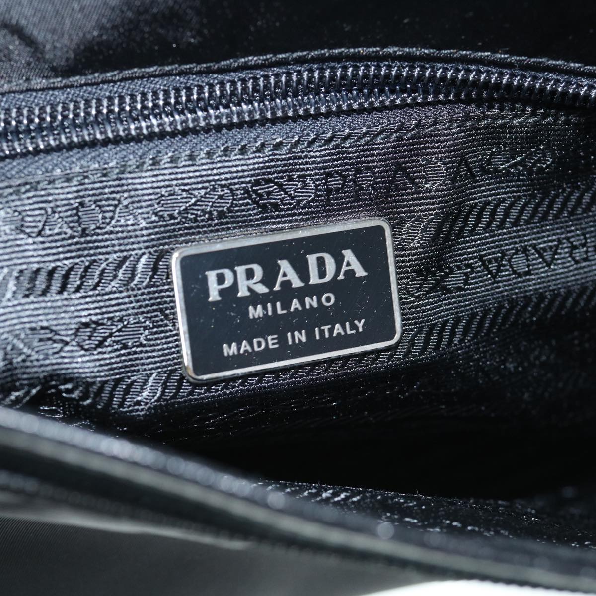 PRADA Shoulder Bag Nylon Black Auth bs11549