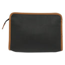 Christian Dior Clutch Bag PVC Canvas Black Auth bs11617-2