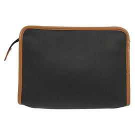 Christian Dior Clutch Bag PVC Canvas Black Auth bs11617 - 0