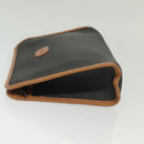 Christian Dior Clutch Bag PVC Canvas Black Auth bs11617-4