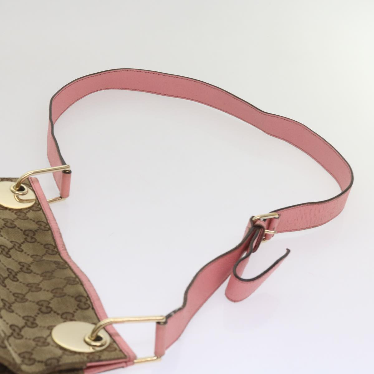 GUCCI GG Canvas Shoulder Bag Beige Auth bs11628