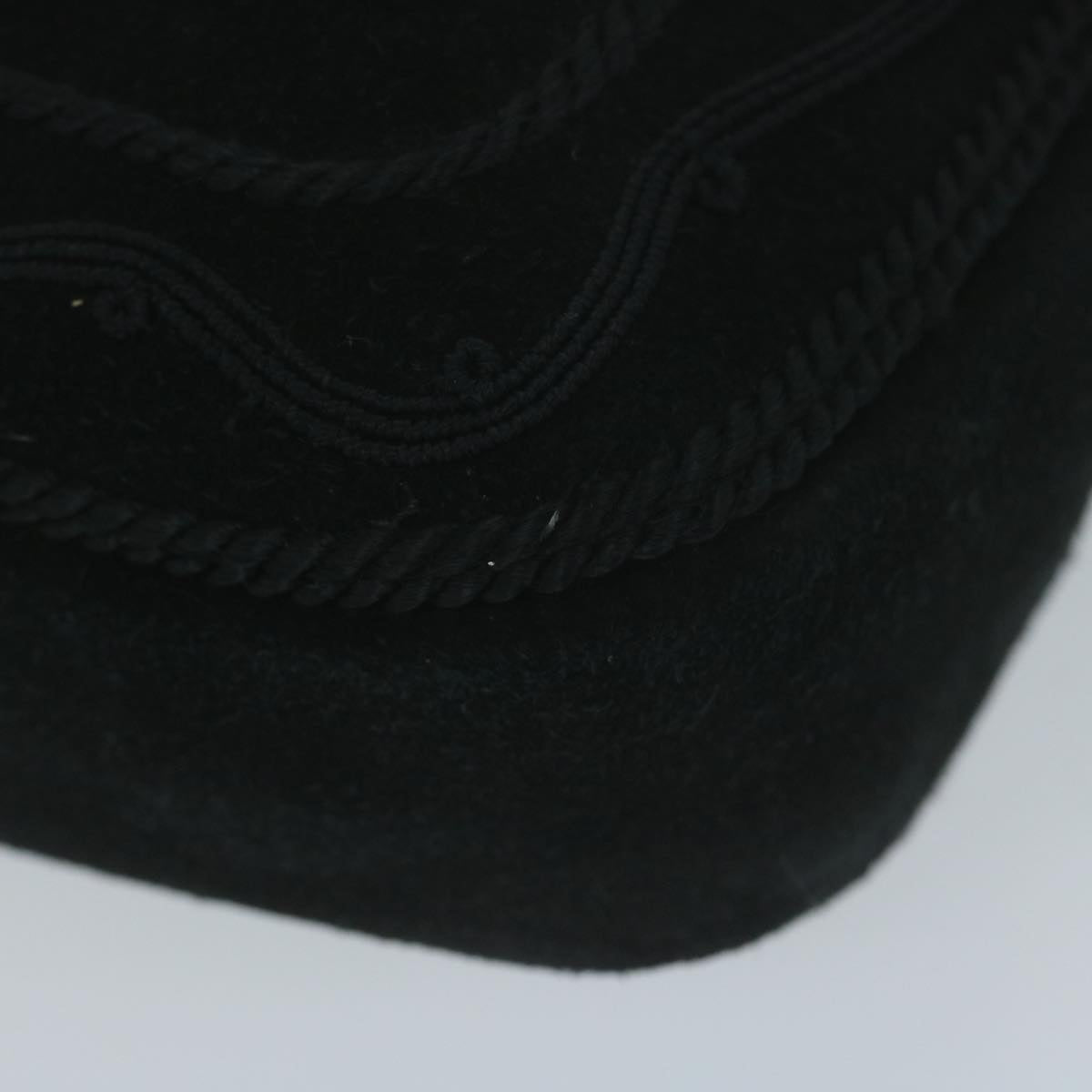 SAINT LAURENT Shoulder Bag Suede Black Auth bs11638