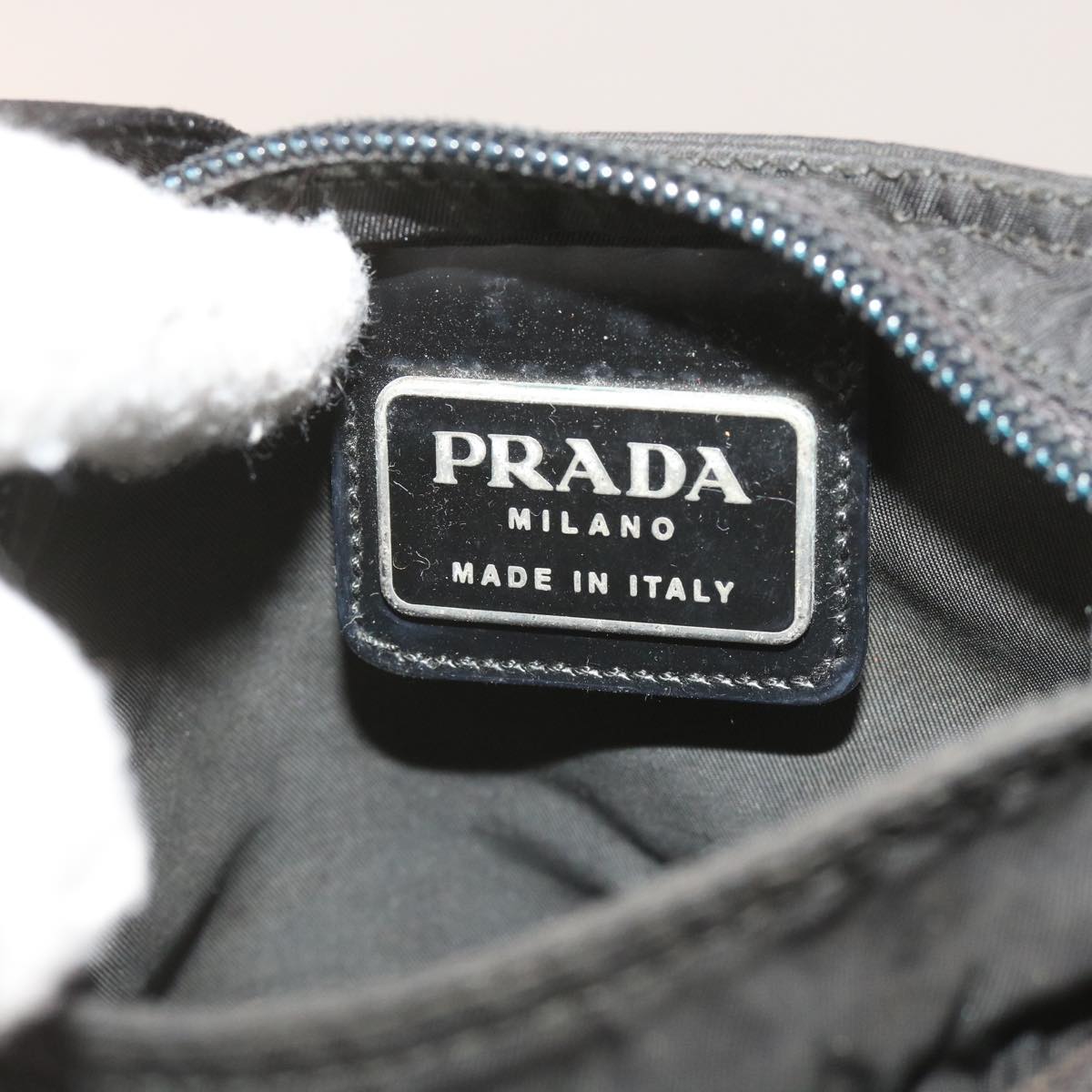 PRADA Shoulder Bag Nylon Black Auth bs11650