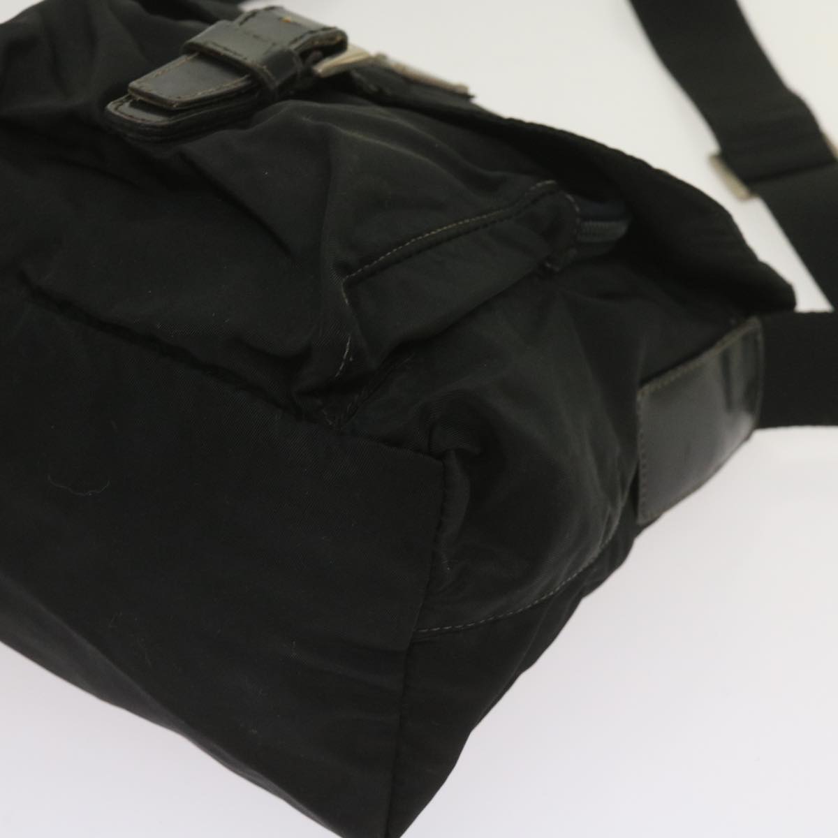 PRADA Shoulder Bag Nylon Black Auth bs11651