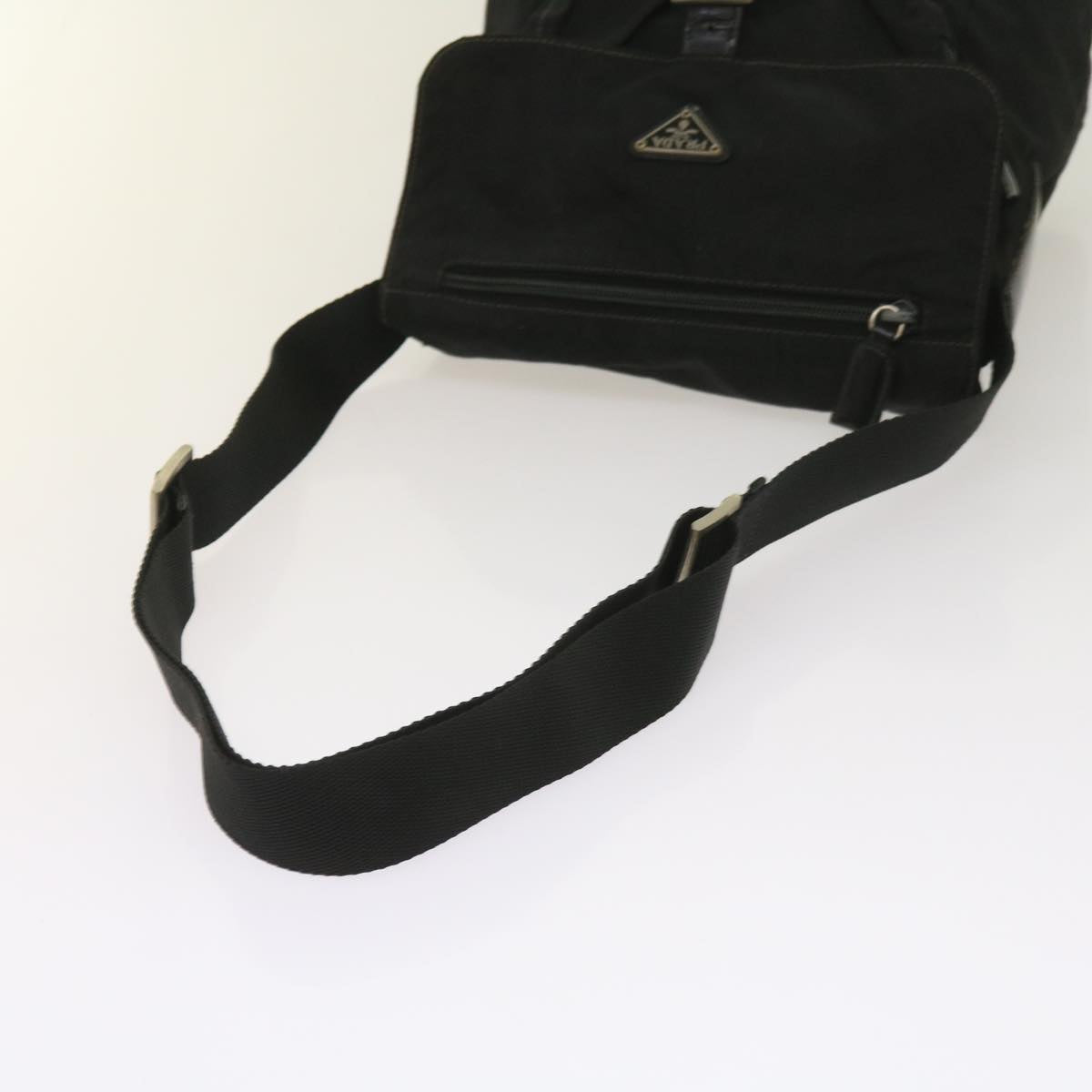 PRADA Shoulder Bag Nylon Black Auth bs11651