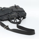 Burberrys Shoulder Bag Leather Black Auth bs11672-11