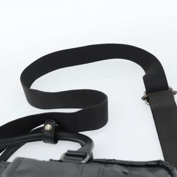 Burberrys Shoulder Bag Leather Black Auth bs11672