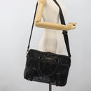 Burberrys Shoulder Bag Leather Black Auth bs11672-27