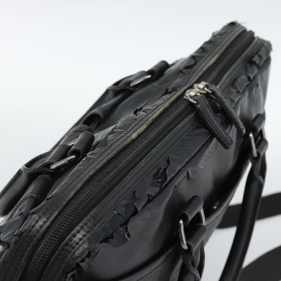 Burberrys Shoulder Bag Leather Black Auth bs11672