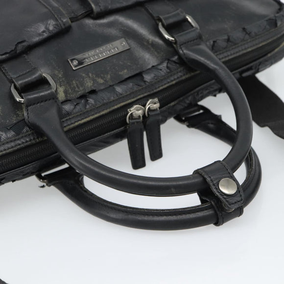 Burberrys Shoulder Bag Leather Black Auth bs11672