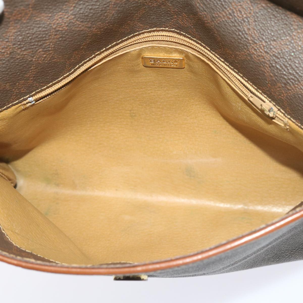 BALLY Shoulder Hand Bag Leather 3Set Black Brown Auth bs11675