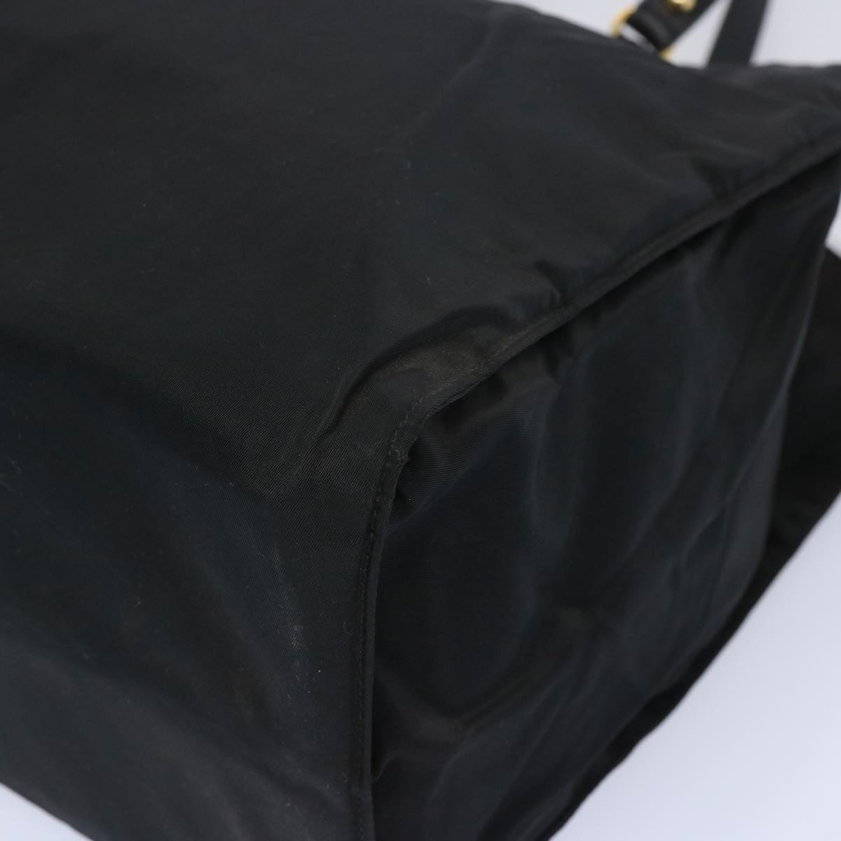 PRADA Tote Bag Nylon Black Auth bs11691