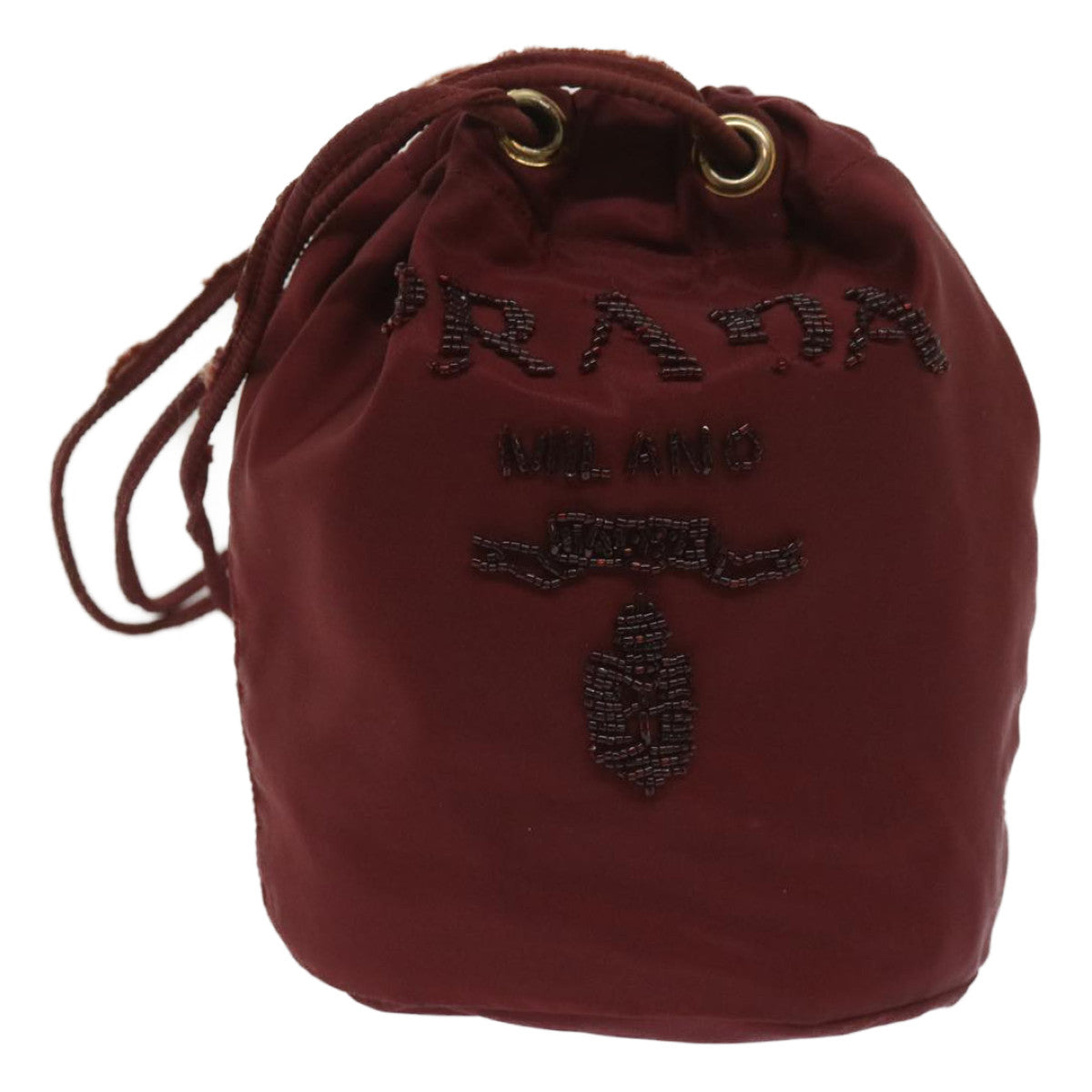PRADA Shoulder Bag Nylon Red Auth bs11698