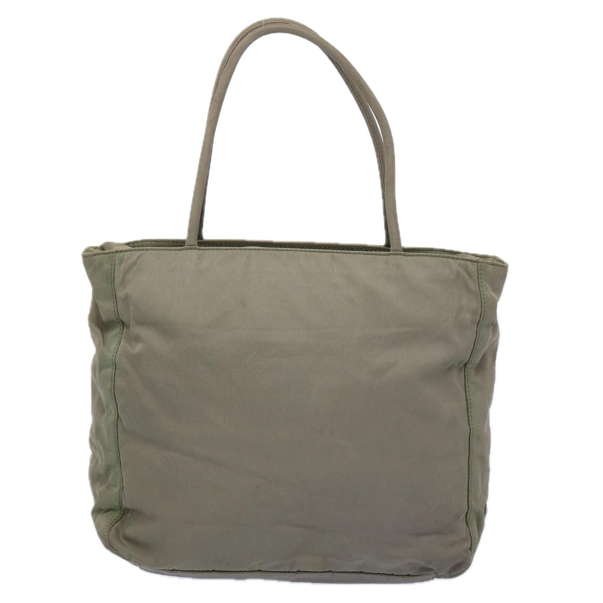 PRADA Hand Bag Nylon Khaki Auth bs11700
