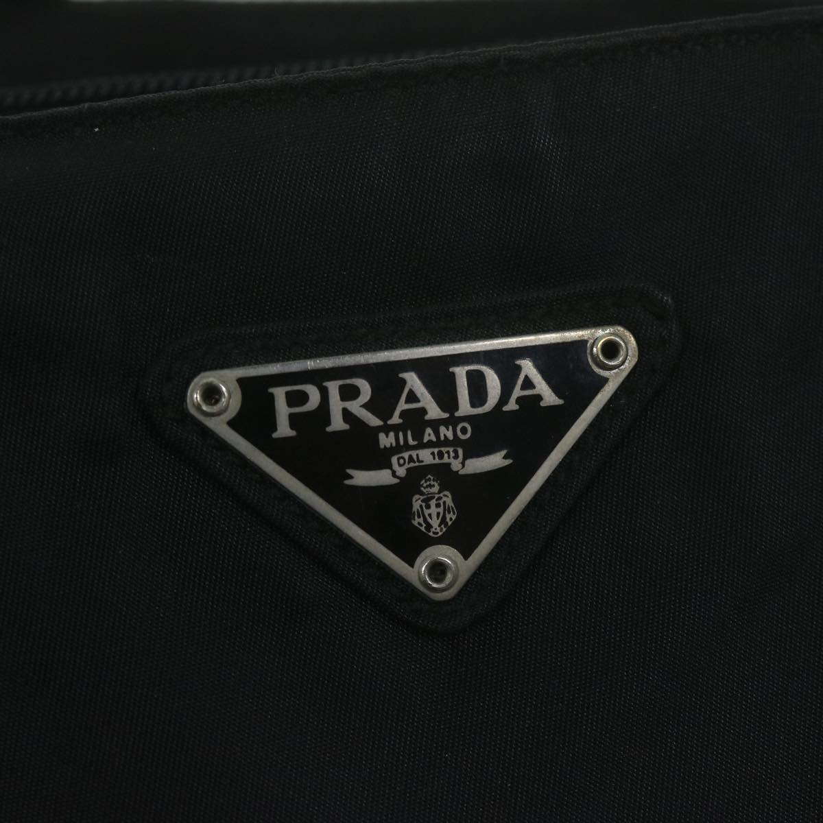 PRADA Hand Bag Nylon Black Auth bs11710