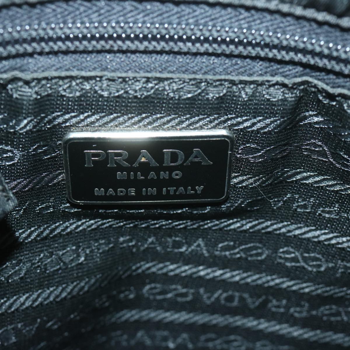 PRADA Hand Bag Nylon Black Auth bs11710