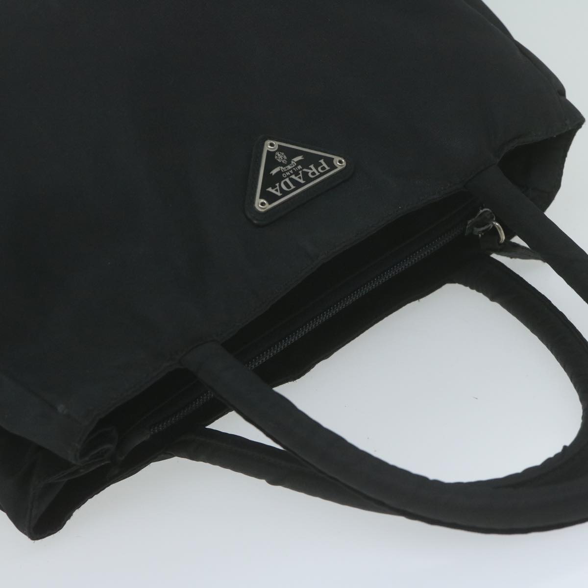 PRADA Hand Bag Nylon Black Auth bs11710