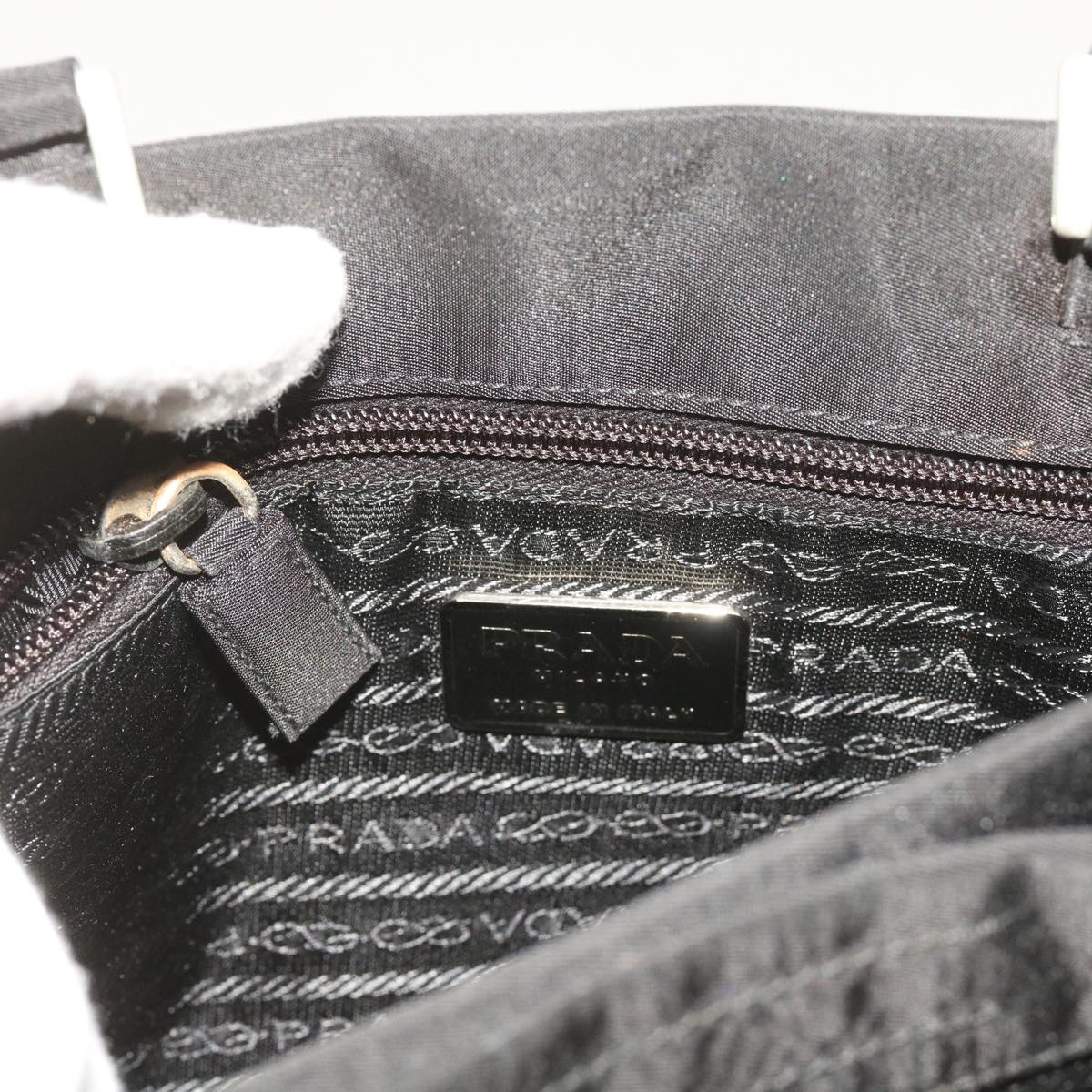 PRADA Hand Bag Nylon 2way Black Auth bs11713