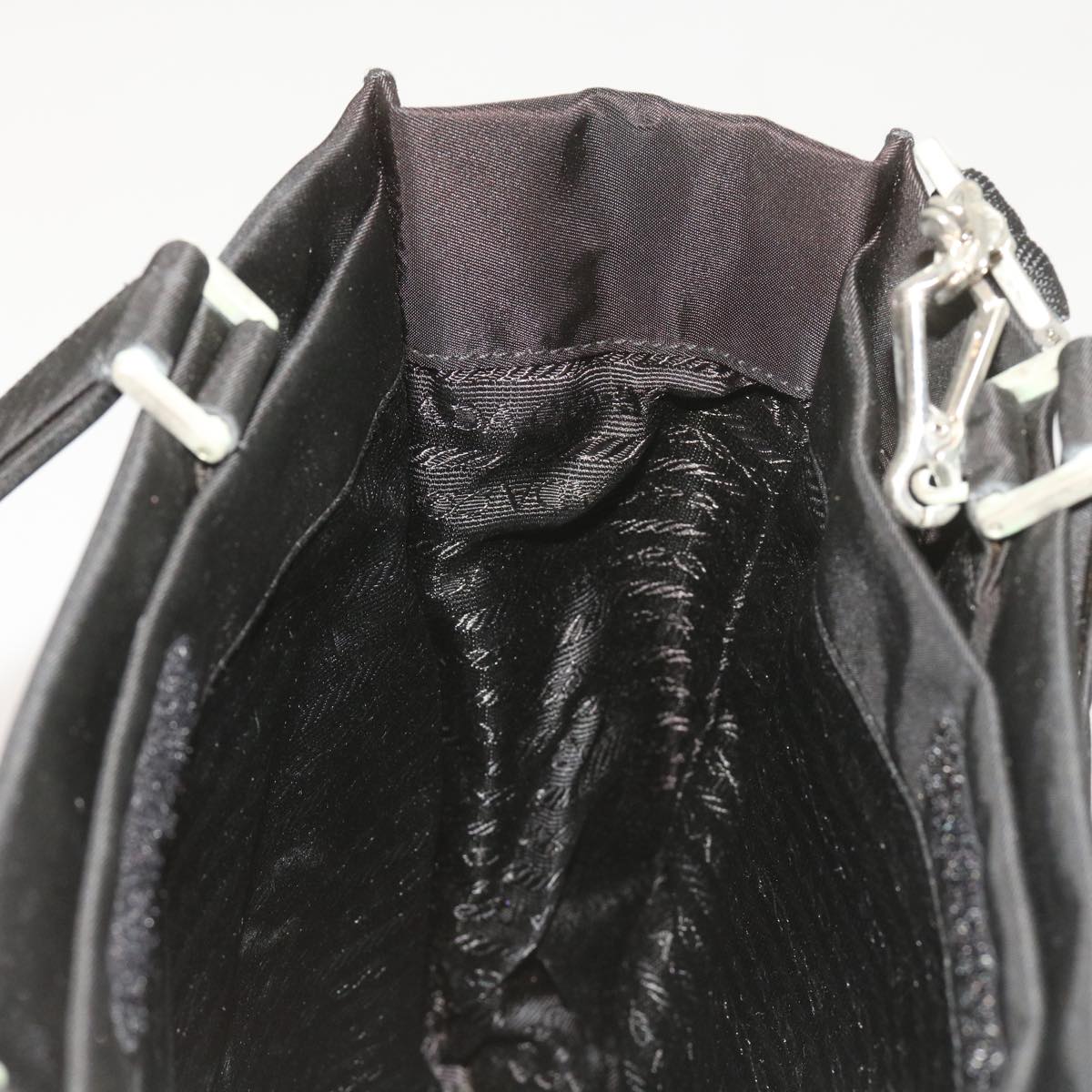 PRADA Hand Bag Nylon 2way Black Auth bs11713