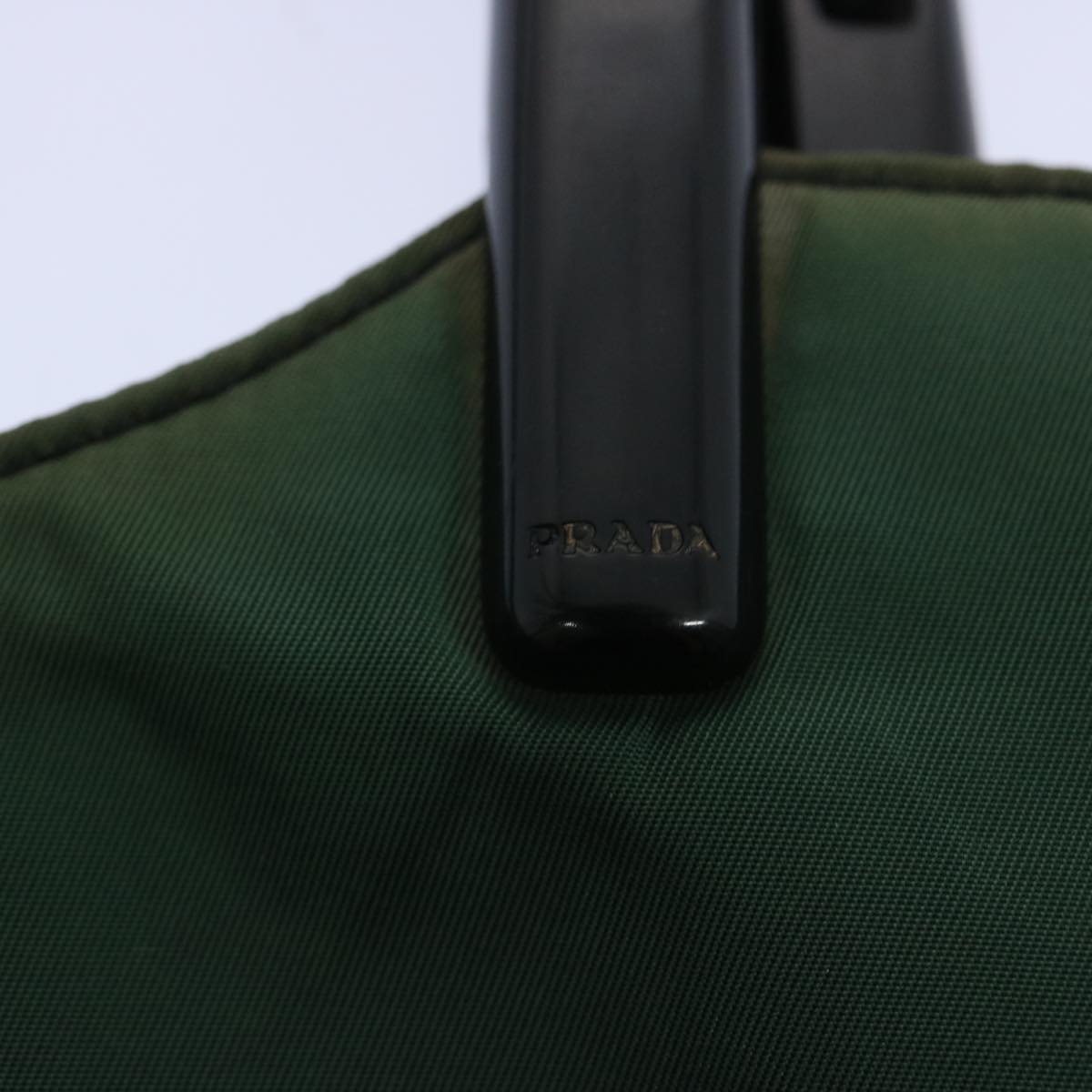 PRADA Shoulder Bag Nylon Green Auth bs11714